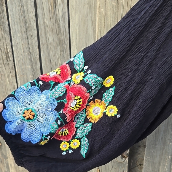 Free People Embroidered Black Dress - Picture 4 of 5